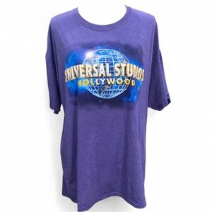 Universal Purple Tee with Hollywood Graphic